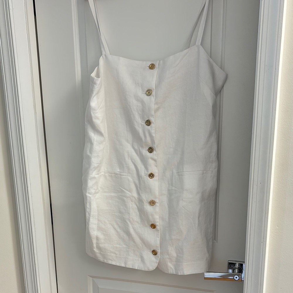 Jcrew Elegant White Button-Down Dress